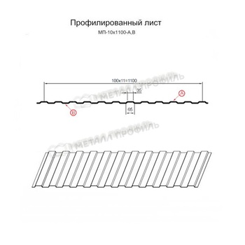 Профилированный лист МП-10 Полиэстер, 0.65 мм